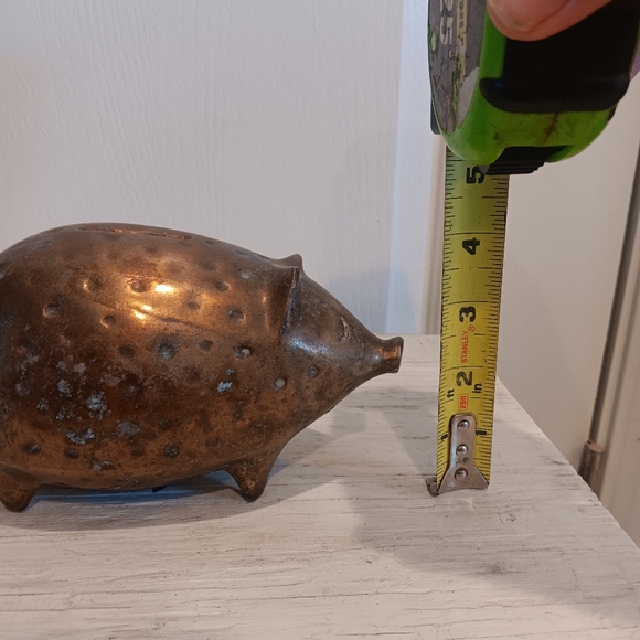 Ben Siebel for Jenfred Ware coin bank.  RARE brass deco. 1950's Very collectible - Picture 6 of 7